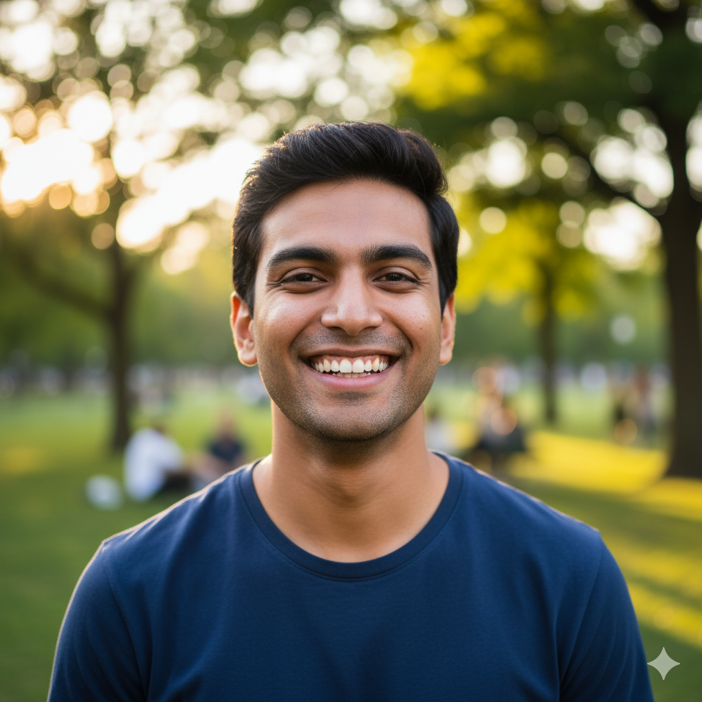 A man with glowing skin resulting from an easy skincare routine